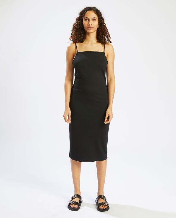 Robe midi moulante noir - Pimkie