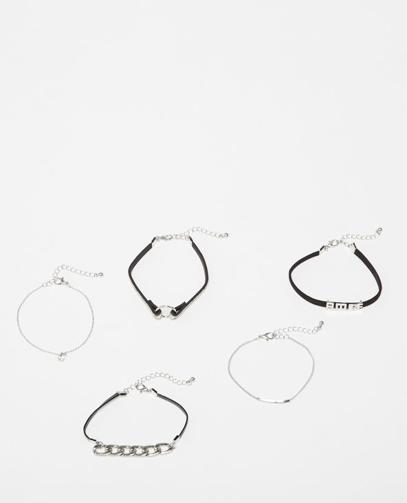 Lot de 5 bracelets argenté - Pimkie