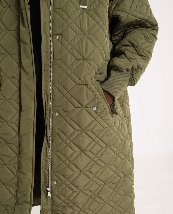 Parka longue à capuche vert kaki - Pimkie