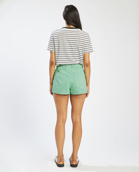 Short en jean coloré vert olive - Pimkie