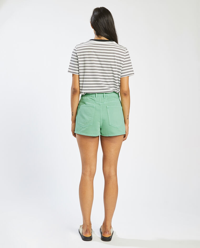 Short en jean coloré vert olive - Pimkie