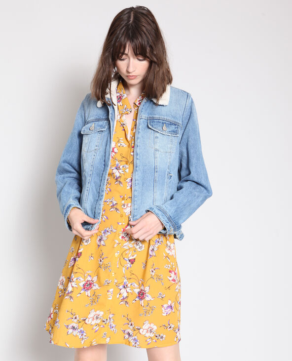 Veste en jean doublée bleu - Pimkie