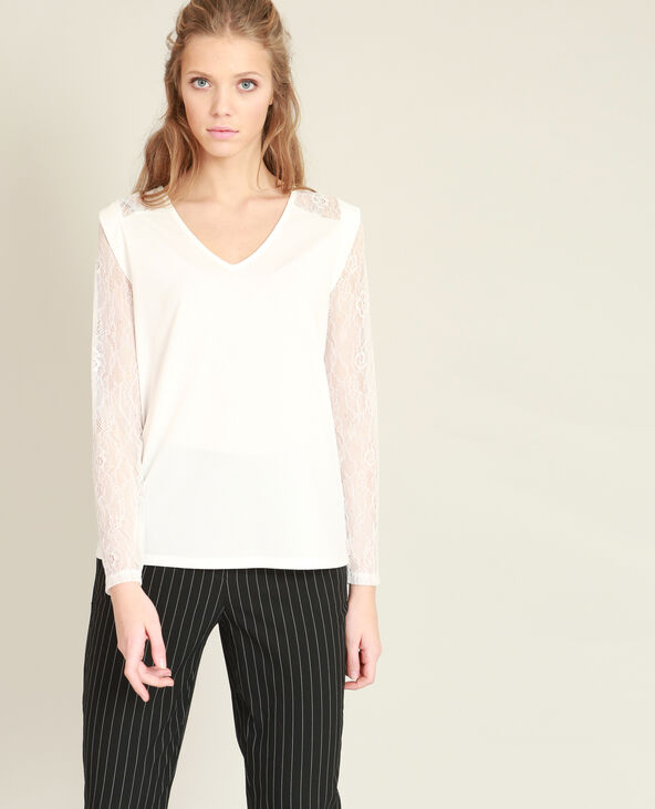 Top en dentelle blanc - Pimkie