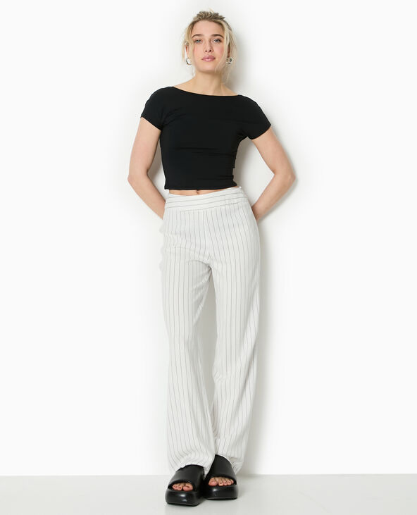 Top court dos ouvert noir - Pimkie