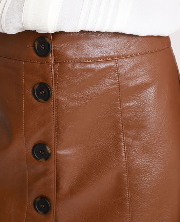 Jupe cuir deals marron