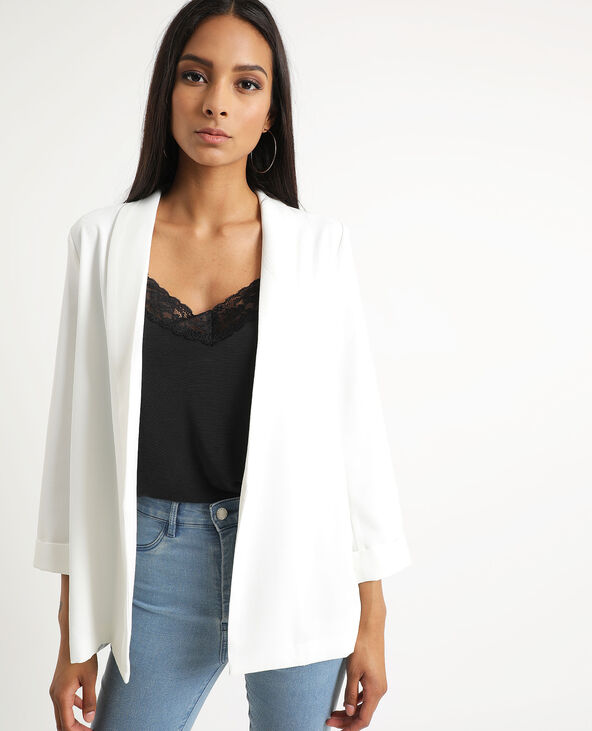 Blazer manches 3/4 blanc - Pimkie