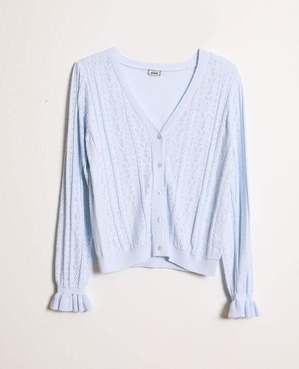 Gilet brodé bleu clair - Pimkie