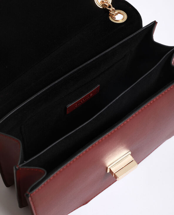 Petit sac en faux cuir bordeaux - Pimkie