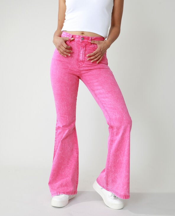 Jean flare high waist rose clair - Pimkie