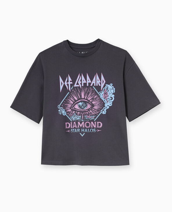 T-shirt oversize DEF LEPPARD gris foncé - Pimkie