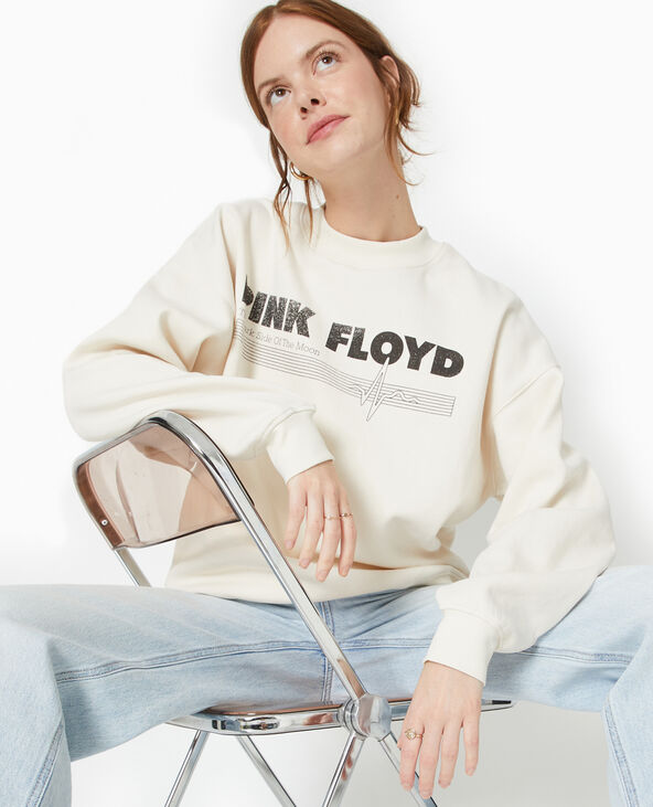 Sweat oversize PINK FLOYD écru - Pimkie