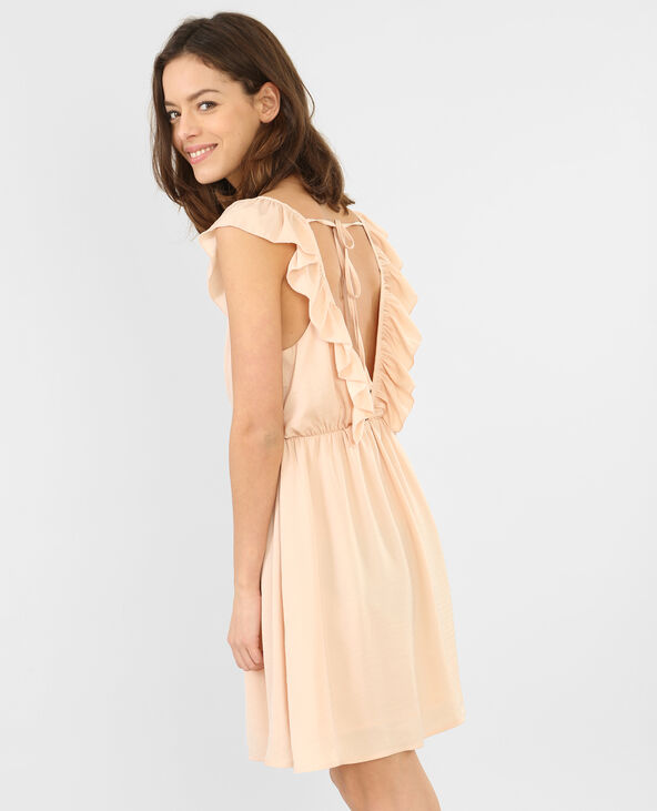 Robe dos nu volanté rose clair - Pimkie