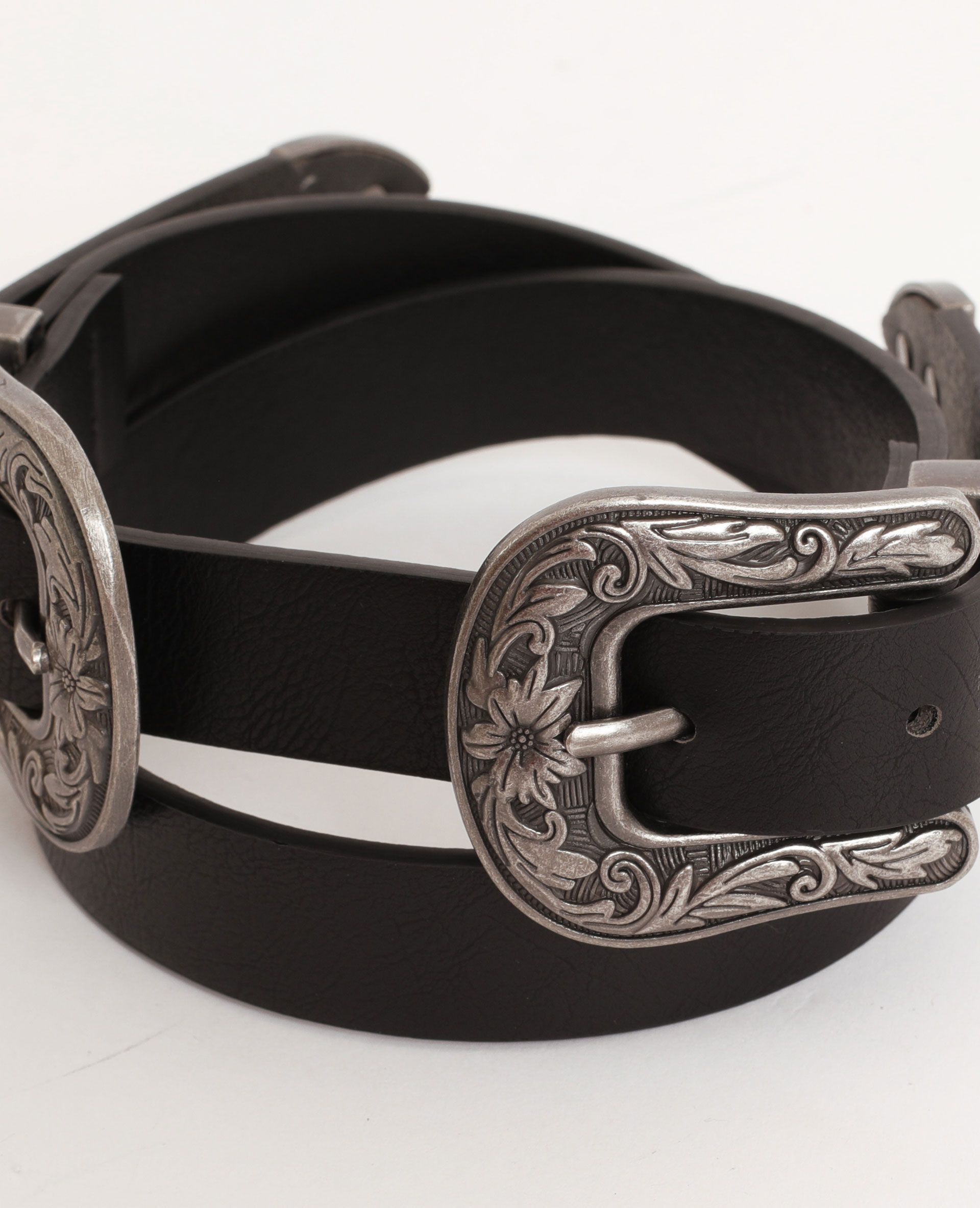 ceinture double boucle style western