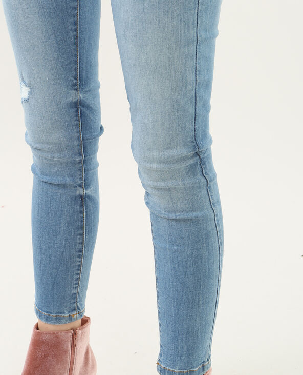 Jean skinny destroy bleu clair - Pimkie