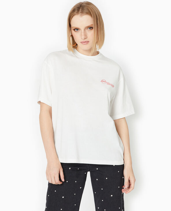T-shirt oversize LADY AND THE TRAMP blanc - Pimkie