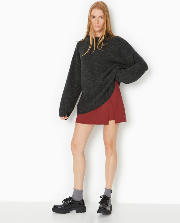Pull oversize en maille gris foncé - Pimkie