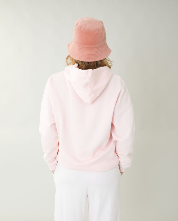 Sweat à capuche molleton oversize rose clair - Pimkie