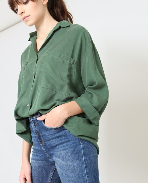 Chemise XL fluide vert foncé - Pimkie