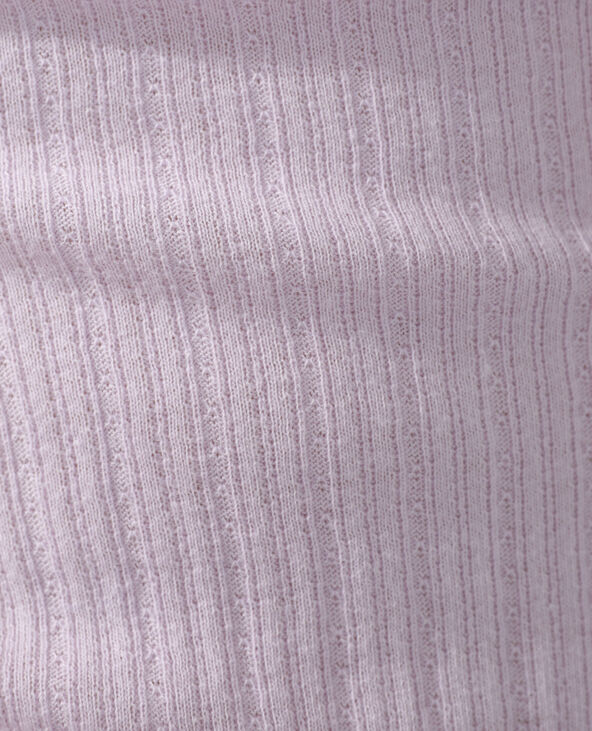 T-shirt côtelé lilas - Pimkie