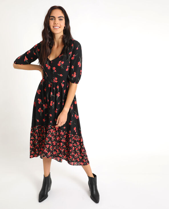 Robe longue fleurie