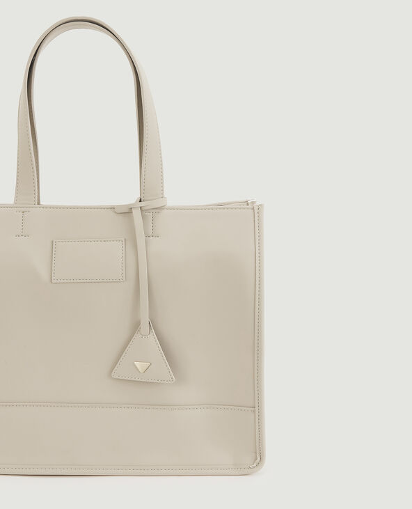 Grand sac cabas zippé écru - Pimkie