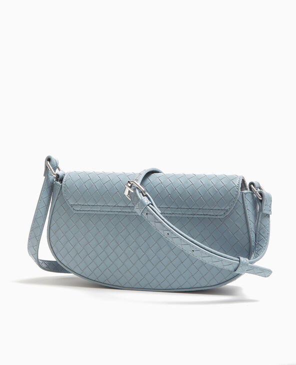 Sac boxy effet tressé bleu clair - Pimkie