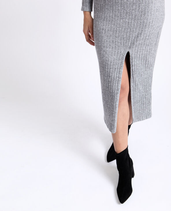 Robe longue gris chiné - Pimkie