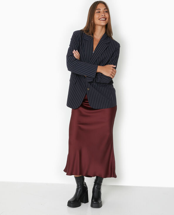 Veste blazer oversize avec rayures banquier bleu marine - Pimkie