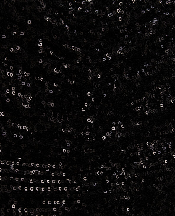 Bustier bandeau avec fronces et sequins noir - Pimkie