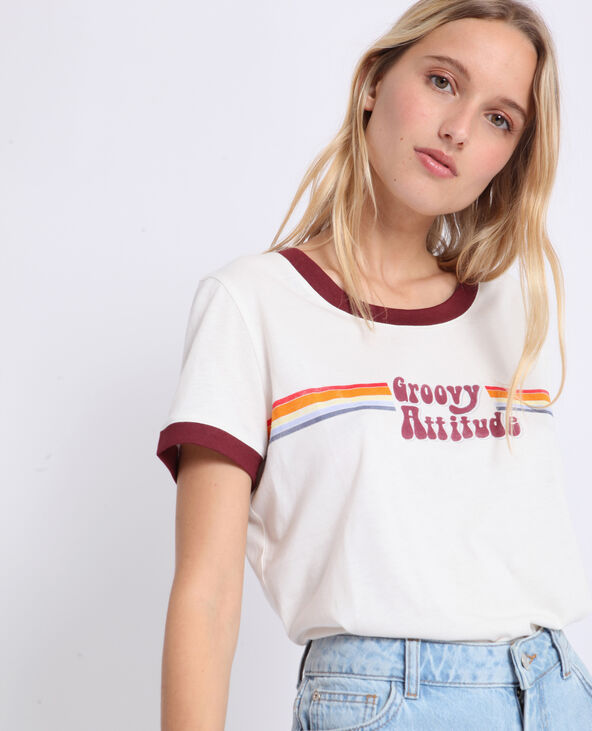 T-shirt vintage écru - Pimkie