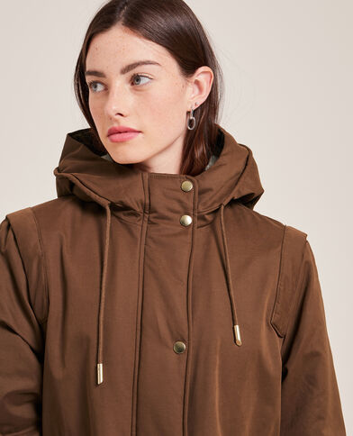 parka femme marron