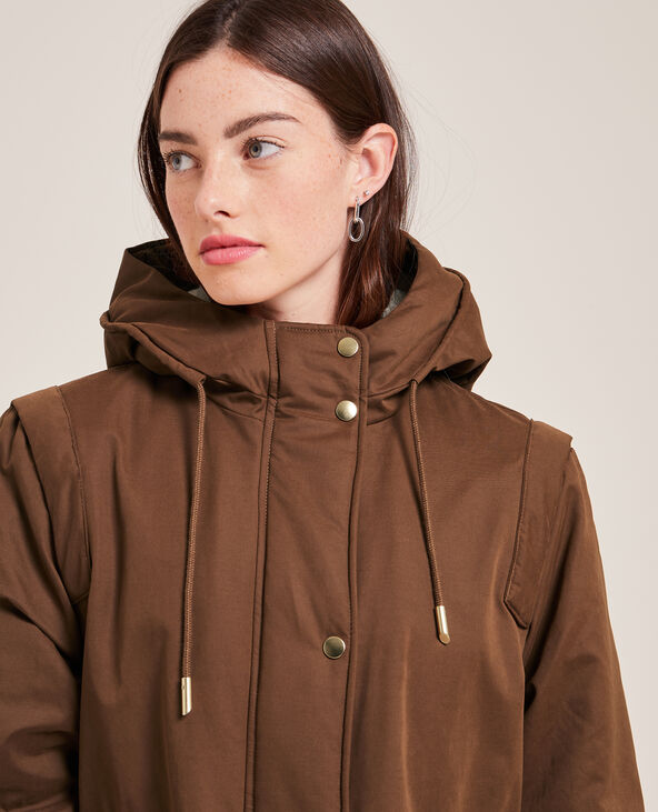 Parka avec doublure fourrure marron - Pimkie