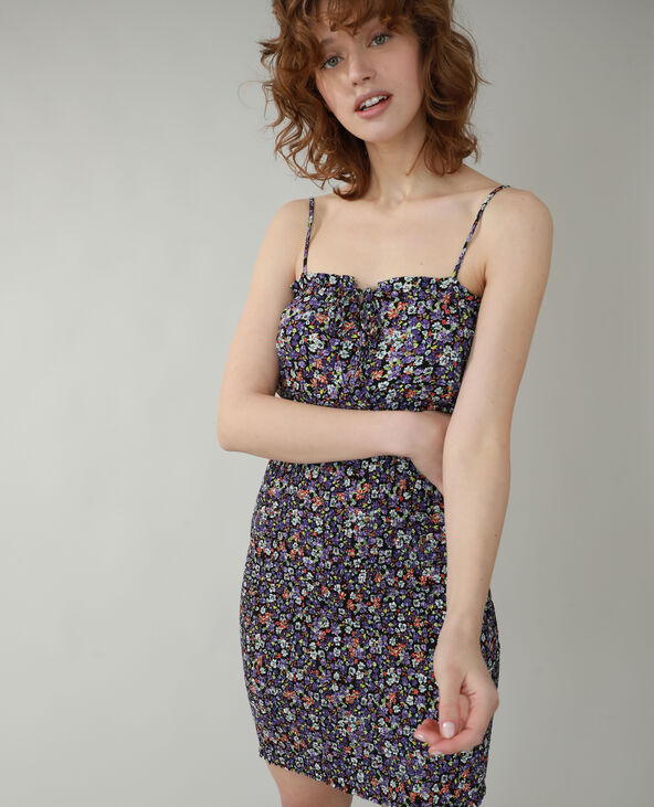 Robe fleurie et smockee