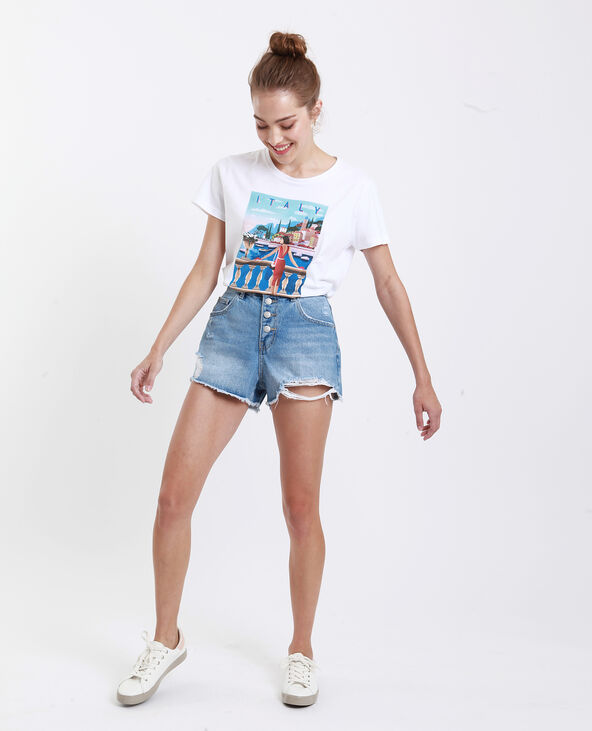 T-shirt Italy blanc - Pimkie