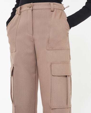 Pantalon cargo avec élastiques coulissés taupe - Pimkie