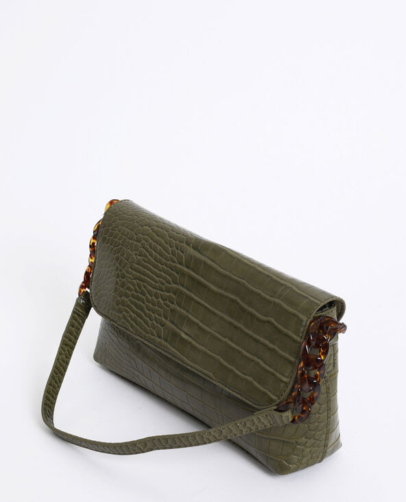 Sac à main croco vert kaki - Pimkie