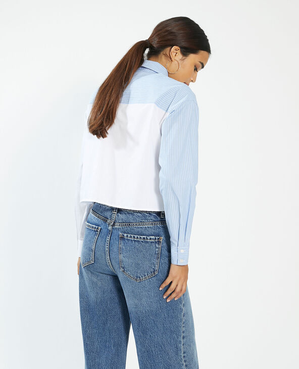 Chemise bicolore rayée blanc - Pimkie