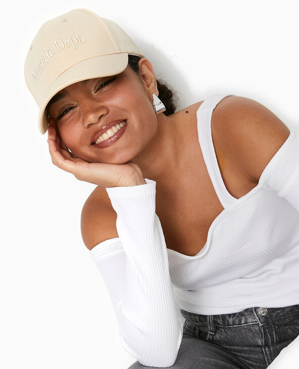 Casquette avec broderie devant beige - Pimkie