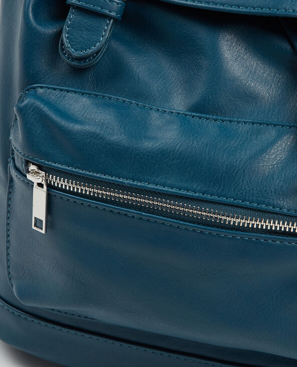 Sac à dos simili cuir bleu foncé - Pimkie