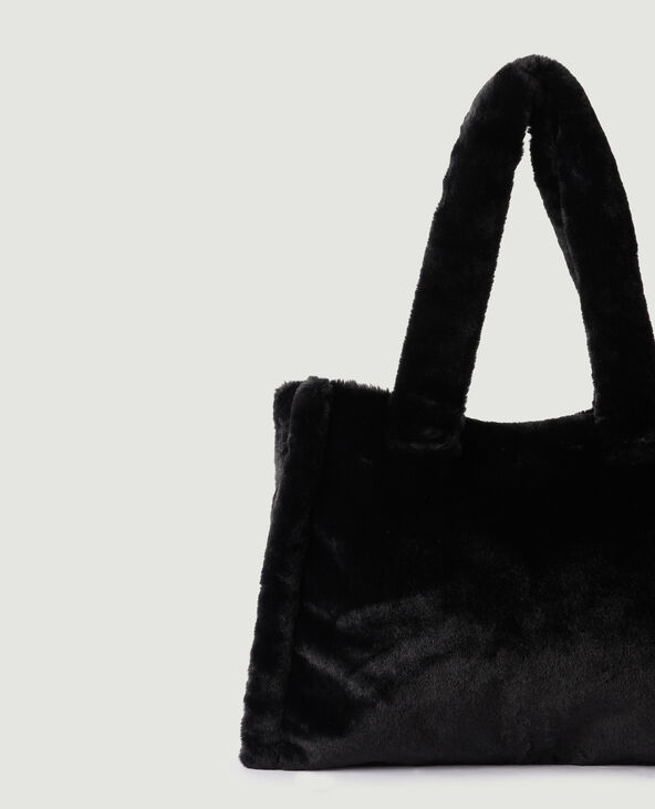 Sac cabas moumouté noir - Pimkie