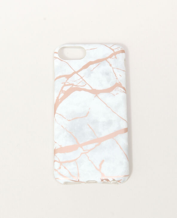 Coque marbrée blanc - Pimkie
