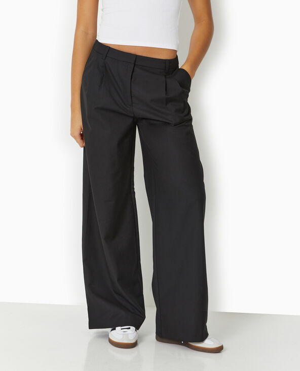 Pantalon city large et droit noir - Pimkie