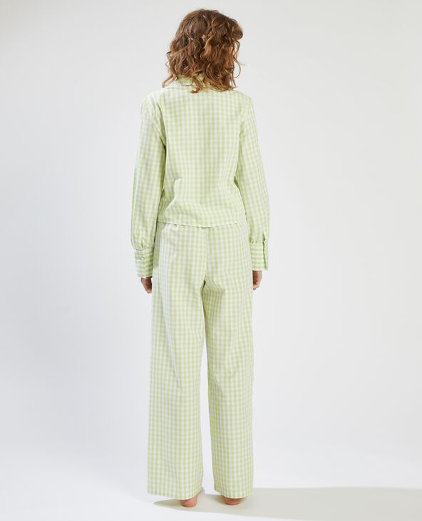 Pantalon pyjama motif vichy vert anis - Pimkie