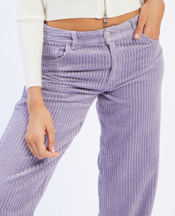 Pantalon velours grosses côtes violet - Pimkie