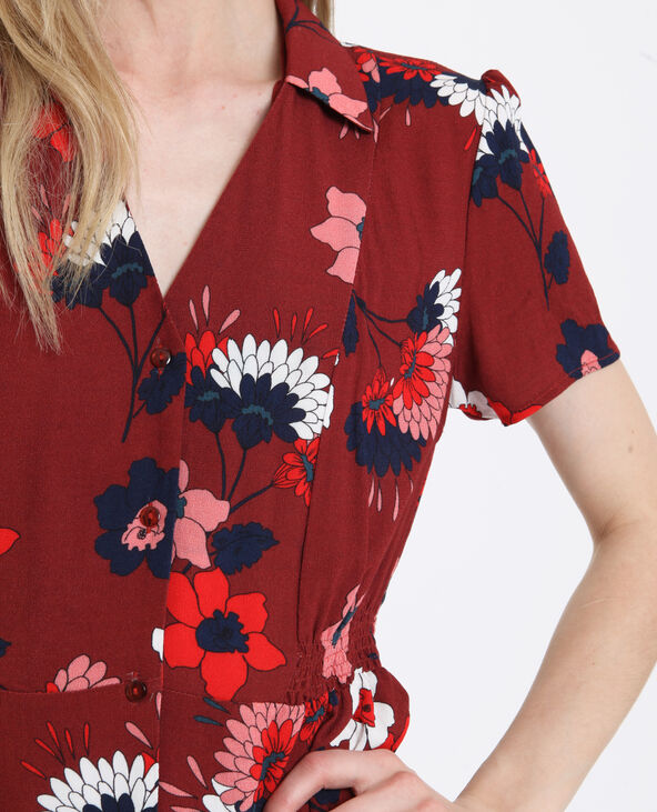 Robe à imprimé fleuri orange - Pimkie