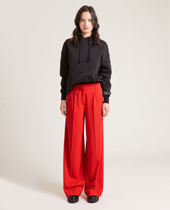 Pantalon large taille haute SMALL rouge - Pimkie