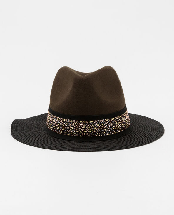 Fedora bimatière vert de gris - Pimkie