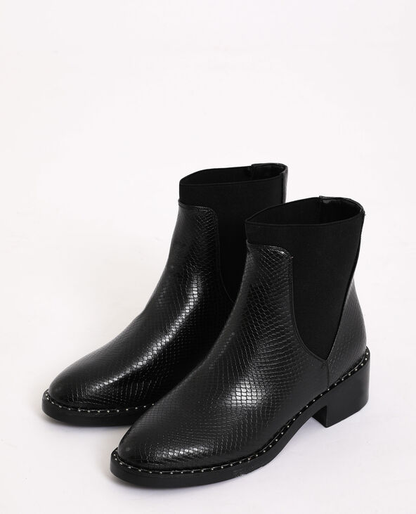 Bottines plates croco 2025