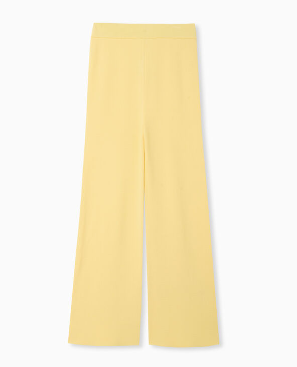 Pantalon droit en tricot jaune - Pimkie