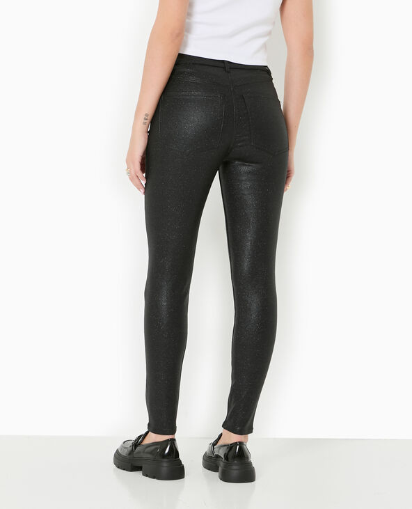 Jean skinny avec paillettes noir - Pimkie